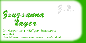 zsuzsanna mayer business card